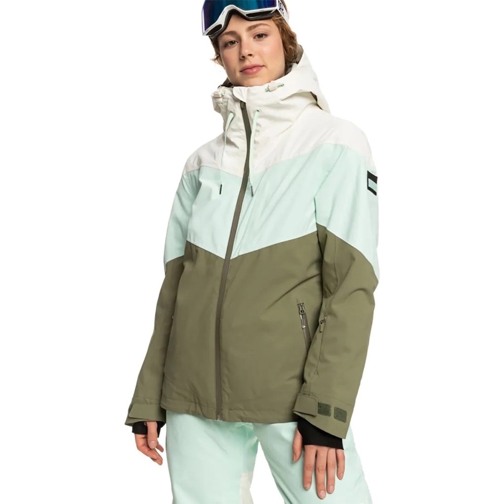 🌟NWT🌟$360 Roxy Winter Haven Snow Jacket in Lichen Green Women’s Jacket Size M